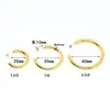 Pendientes de Aro Dorados en Forma de C Estilo Ins Europeo y Americano para Mujer, Pendientes de Joyería de Acero Inoxidable Dorado con Elementos Geométricos