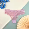 Venta Caliente Comercio Exterior Sexy Tanga Ribete de Encaje Bragas Triángulo Lencería Transparente Hueco con Tirantes Talla Grande Ropa Interior Mujer