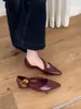 Sandálias de salto grosso bico fino modelo novo de primavera para mulheres, adequadas para uso ao ar livre, sapatos com recortes laterais de salto grosso, sapatos versáteis de nicho