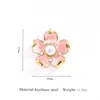 Nuevo Colgante de Gota de Aceite Tachonado de Diamantes Joyería de Acero Inoxidable Colgante de Flor Estilo Pintura al Óleo de Jardín Collares Accesorios DIY