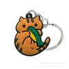 Animal Perro Gato Llavero de PVC Anillo de Llavero Cadena de Llaves Colgante Anillo de Llavero Llave de Coche