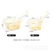 Fabricante Rectangular Creativo Acero Inoxidable Cesta para Freír Papas Fritas Galvanizada Cesta para Comida de Snack Cesta para Freír Cesta para Papas Fritas en Stock