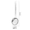 Cuchara coladora de malla fina con mango largo de acero inoxidable 304 para cocina casera, adecuada para colar leche de soja, jugo de frutas y aceite de la olla caliente