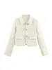 ZA comércio exterior transfronteiriço moda feminina item quente 2026 outono novo moda europeia e americana blazer tridimensional com decoração de botões florais