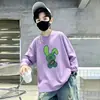 Camiseta de Manga Longa de Outono para Meninos Estilo Primavera e Outono 2026 Nova Camada Base Infantil Algodão Puro Top Casual de Outono para Meninos