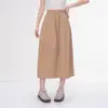 Falda Casual Elástica para Mujer Estilo Verano 2026, Diseño Clásico de Color Sólido con Botones de Flor, Falda Adelgazante, Moderna