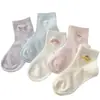 Calcetines de Malla para Niñas Finos Lindos de Dibujos Animados Estudiantes Calcetines Transpirables Calcetines para Bebés Niños Calcetines Multicolores Amigables con la Piel