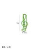 Clips para Papel con Notas Musicales de Colores Transfronterizos, Clips para Papel Musical Recubiertos de Plástico, Marcadores de Libros de Oficina, Papelería, Clips para Papel de Metal al por Mayor