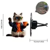 Lindo Clip de Perfume para Ventilación de Coche de Gato Gatito Acrílico Decoración de Coche Accesorio de Interior Adorno de Fragancia