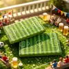 Micro Paisaje Estadio de Fútbol Escena Miniatura Decoración Accesorios Copa del Mundo Manualidades Modelo Imán para Nevera DIY
