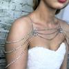 Nueva Cadena de Encaje con Gota de Zirconia Cadena para el Pecho Collar Cadena para el Hombro Diseño Elegante Lujo Ligero Moda Nicho Cadena para el Cuello para Mujeres