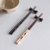 Chopsticks Nishida Muyu Cream de Madeira Maciça, Chopsticks de Madeira Natural de Alta Qualidade com Pontas Afiadas para Uso Doméstico, Chopsticks Individuais para Cada Pessoa