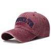 Sombrero Vintage Estilo Americano Lavado Bordado Estéreo para Hombre y Mujer Casual Parasol Hacer Viejo Descolorido Gorra de Béisbol Transfronterizo en stock