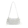 Bolsa tote grande de bolinhas 2026, moderna e estilosa, bolsa de ombro simples e fashion, bolsa de mão quadrada pequena para mulheres