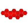 12 piezas de pegatinas de pared de espejo hexagonal acrílico DIY autoadhesivas para sala de estar porche pasillo escaleras pegatinas de espejo