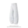 Primavera 2026 Nuevo Estilo Estilo Americano Diseño de Puntadas de Contraste Coloridas Talla Grande Juvenil Holgado Casual Deportivo Pantalones Deportivos para Hombre