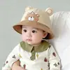 Chapéu de Bebê Estilo Fino para Primavera e Outono Chapéu de Pescador à Prova de Vento com Proteção Solar para Meninos e Meninas Chapéu de Praia Fofo de Verão