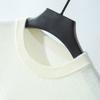 Suéter de Cachemira de Manga Corta para Hombre Primavera y Otoño Nuevo Negocios Cuello Redondo Tejido con Camiseta Básica de Moda Casual Simple