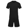Camiseta de manga curta para esportes transfronteiriços uniforme de futebol conjunto roupas esportivas customizadas secagem rápida traje de corrida leve respirável atacado