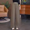 Pantalones anchos de cintura alta relajados para mujer, nuevo estilo 2026, adelgazantes, fluidos, versátiles, pantalones casuales rectos estilo old money