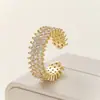 Anillos Huecos de Moda Personalizados Estilo Europeo y Americano para Mujer, Anillos de Moda Estilo Exportación con Circonia AAA Microincrustada