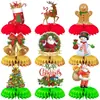 Suministros para fiesta de Navidad decoración de panal Navidad Papá Noel mesa de panal decoración de bola de panal