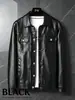 2026 Estilo Nuevo Chaqueta de Cuero para Hombre Ropa Exterior Casual Moda Coreana Corte Ajustado Juvenil Elegante Chaqueta de Cuero Transfronteriza