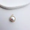 Accesorios Rellenos de Oro de 14K Incrustados de Abalón Natural Forma de Estrella Luna Mariposa Corazón Colgante de Joyería para Collar DIY