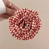 Pin de Flor a Cuadros de Principios de Primavera Pin Sencillo para el Cabello Pin de Alta Gama para el Cabello Flor Grande Pin de Tiburón Coreano para el Cabello Accesorios para el Cabello Tocado