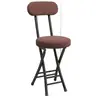 Respaldo de silla plegable silla de comedor para el hogar silla portátil para dormitorio de estudiante universitario taburete plegable de balcón taburete redondo ahorrador de espacio