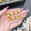 Cuentas de Buda de oro de Vietnam, mantra de seis palabras, accesorios de joyería de estilo chino antiguo, moneda de cobre hueca de amor, suministro directo de fábrica