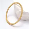 Lele Jewelry Novo Estilo Europeu e Americano Pulseira Redonda em Aço Titânio Cor Dourada, Joias Simples e Personalizadas em Aço Titânio
