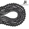 Cuentas Redondas de Piedra Volcánica Negra Natural Jinghui 4mm-10mm Accesorios para Manualidades DIY Pulsera Cuentas Sueltas Cuentas Facetadas