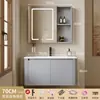 Gabinete de Baño Espacioso Engrosado Combinación Crema Lavabo de Esquina Redonda Lavabo de Baño Lavamanos Cerámico Integrado Ocio