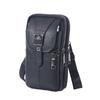 Bolsa para teléfono móvil de cuero para cinturón, riñonera para colgar de la cintura para hombre, bolsa de cuero para padre de mediana edad, no colgada de la cintura del pantalón, vertical, al por mayor