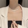 Collar de Plata de Ley 925 Estilo K Coreano de Cuatro Filas con Dragón Dorado Brillante Joyería de Nicho