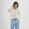 Polo de Otoño 2024 Nuevo Europeo y Americano para Mujer Suelto de Punto Calado Color Puro Casual Tops de Punto para Mujer