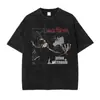 Camiseta Manga Curta Gola Redonda Y2K Roupas Masculinas Novidades