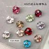 Joyería de bola de diamante para arte de uñas K9 explosivo super brillante alta lujo cristal blanco multicorte pila joyería para arte de uñas