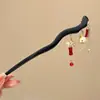 Horquilla de Pelo con Borla Floral, Nuevo Estilo Chino, Estilo Antiguo, Horquilla de Gama Alta de Nicho, Horquilla de Madera, Hanfu, Cheongsam, Accesorio para el Cabello para Mujeres