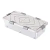 Caja de Almacenamiento Debajo de la Cama Plástico Plano Ropa Colchas Organizador Debajo de la Cama Caja de Almacenamiento Sofá Caja de Almacenamiento Transparente