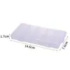 Caja Rectangular Transparente de Plástico PP con 5 Compartimentos, Caja de Almacenamiento de Escritorio Fija para Ferretería, Accesorios Electrónicos y Empaque de Equipo de Pesca