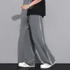 Pantalones Rectos de Seda de Hielo para Hombre Verano Delgados de Secado Rápido Caída Pantalones para Niños Sueltos Pierna Ancha Pantalones Casuales para Adolescentes