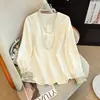Qualidade Garantida Redutor de Idade Mulheres de Meia-Idade Bordado Pesado Novo Estilo Chinês Estilo Nacional Nova Camisa Base de Cetim Outono e Inverno Camisa