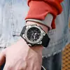 Reloj electrónico de doble pantalla de moda para deportes al aire libre, luminoso, impermeable, reloj electrónico multifunción con esfera grande