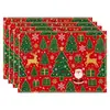 Amazon Manteles Navideños Muñeco de Nieve Árbol de Navidad Manteles Decoración de Mesa de Comedor Occidental Manteles Aislantes Fiesta Navideña