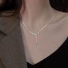 Nuevo collar de espigas de trigo para mujer, fresco, ligero, de lujo, de alta calidad, diseño de nicho, borla de hoja, temperamento, cadena de clavícula de hoja