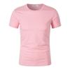 Playera Blanca de Algodón Puro de Manga Corta para Hombre Verano Algodón Lavado Color Puro Cuello Redondo Ropa Casual Camiseta Tops para Hombre