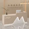 Balcão de caixa loja balcão de bar comercial pequeno balcão de loja de roupas balcão de salão de beleza balcão de recepção moderno minimalista recepção de empresa