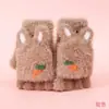 Guantes Calientes de Medio Dedo Plegables para Otoño e Invierno para Estudiantes Mujeres, Guantes Gruesos a Prueba de Frío con Forro de Felpa de Dibujos Animados Venta al por Mayor